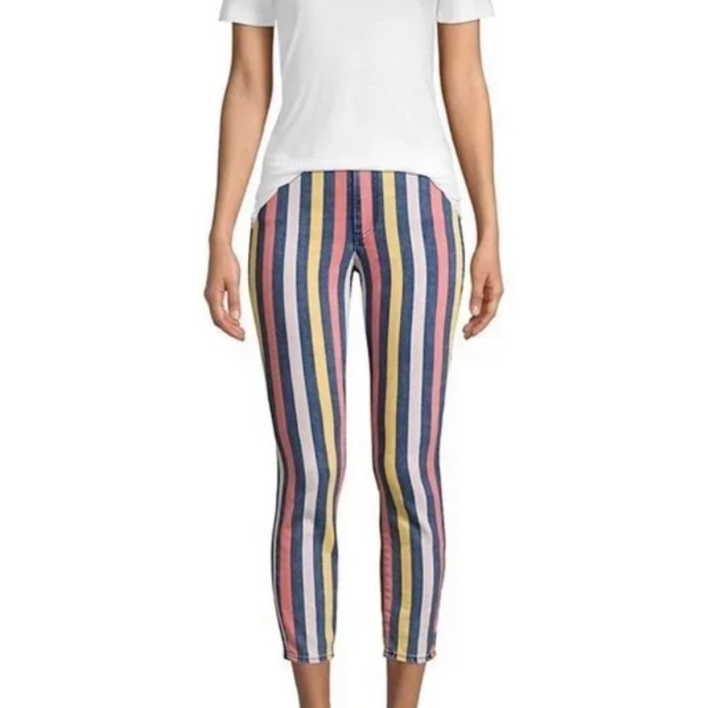 3X1 Dustin Stripe High Rise Crop